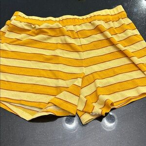 Art Class Yellow and Orange Striped Shorts
